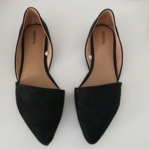 Merona Black Faux Suede Flats
